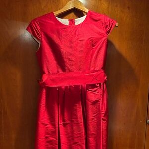 bella bliss red silk dress, girls size 12